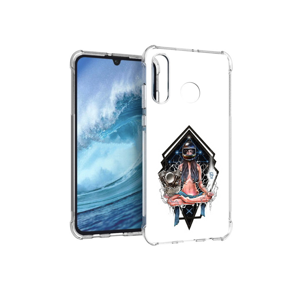 

Чехол MyPads Tocco для Huawei P30 Lite красивая девушка в шлеме, Прозрачный, Tocco