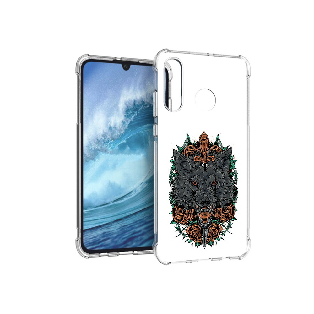 Чехол MyPads Tocco для Huawei P30 Lite красивый злой волк