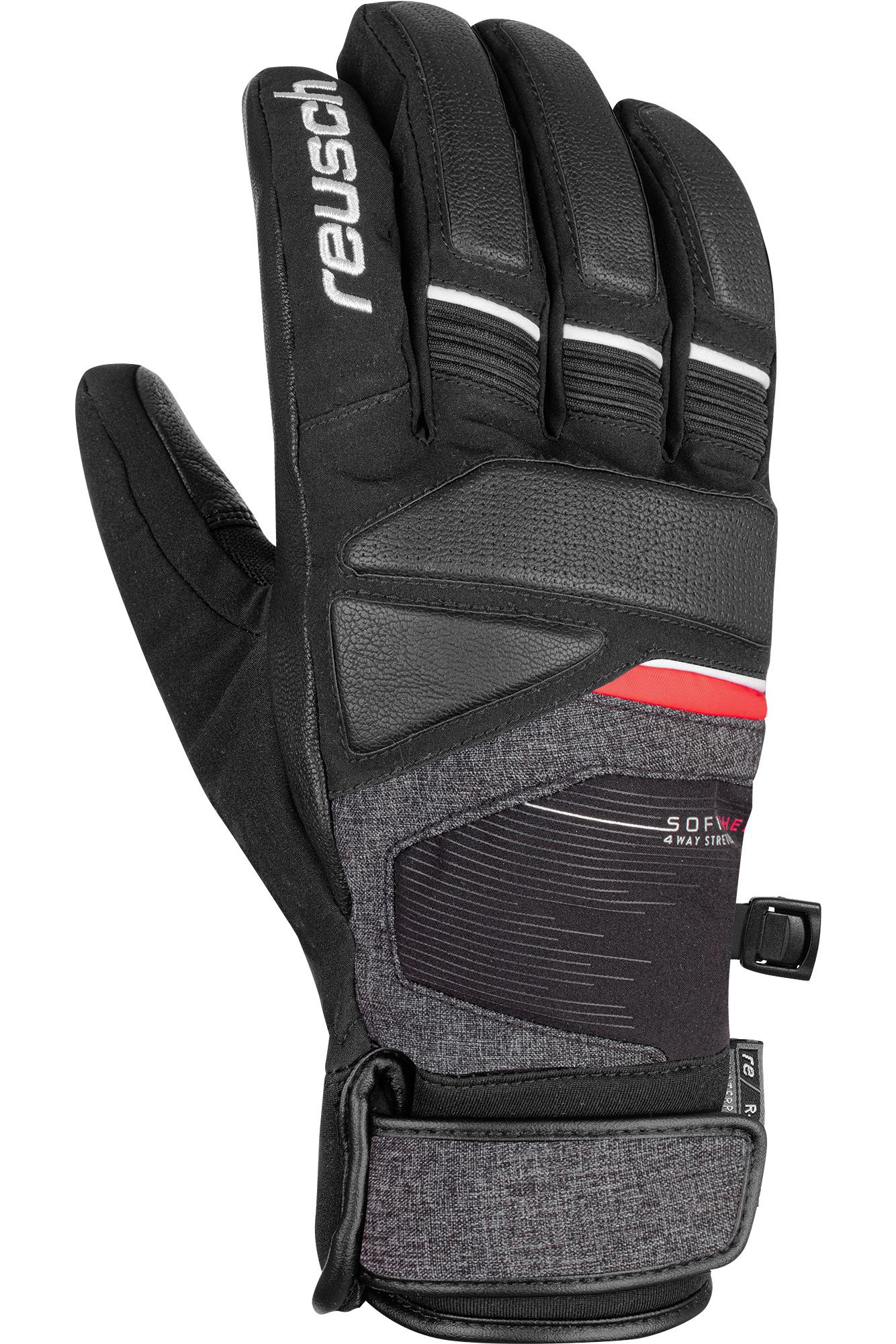 

Перчатки Reusch Storm R-Tex Xt Blck/Blck Melang/Fire Red (Дюйм:7) 2024-25, Красный;серый, Storm R-Tex Xt