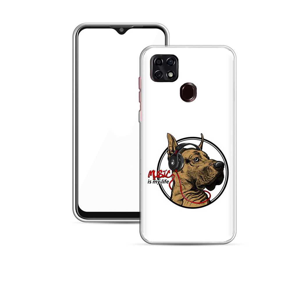 Чехол MyPads Tocco для ZTE Blade 20 Smart музыкальная собака (PT226940.456.490)