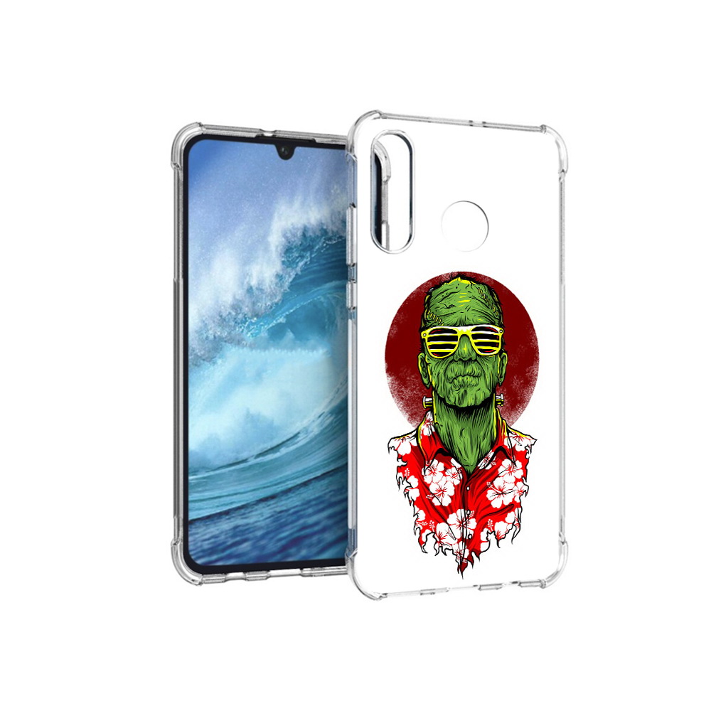 

Чехол MyPads Tocco для Huawei P30 Lite крутой зеленый мужчина в очках, Прозрачный, Tocco