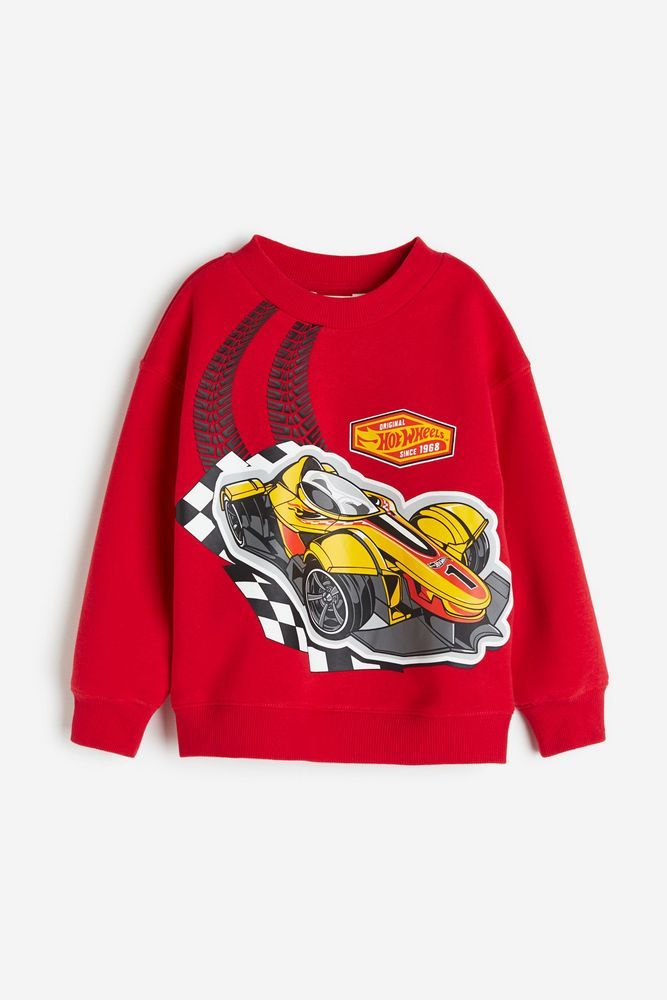 

Свитшот детский H&M 1117459, Красный, Горячие колеса, 98, 1117459