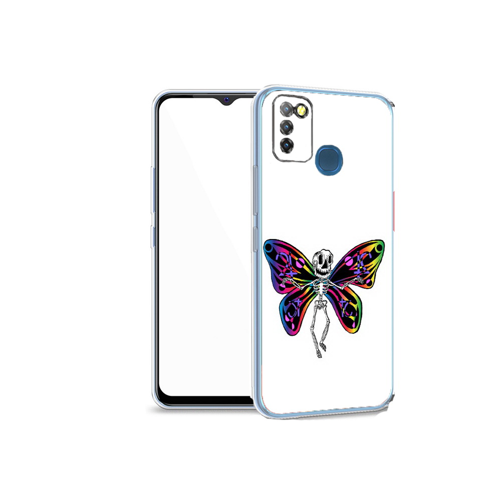 

Чехол MyPads Tocco для Infinix Hot 10 Lite эффект бабочки, Прозрачный, Tocco