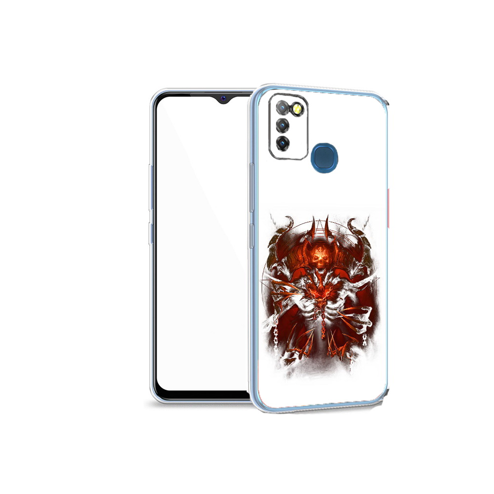 Чехол MyPads Tocco для Infinix Hot 10 Lite яркий демон
