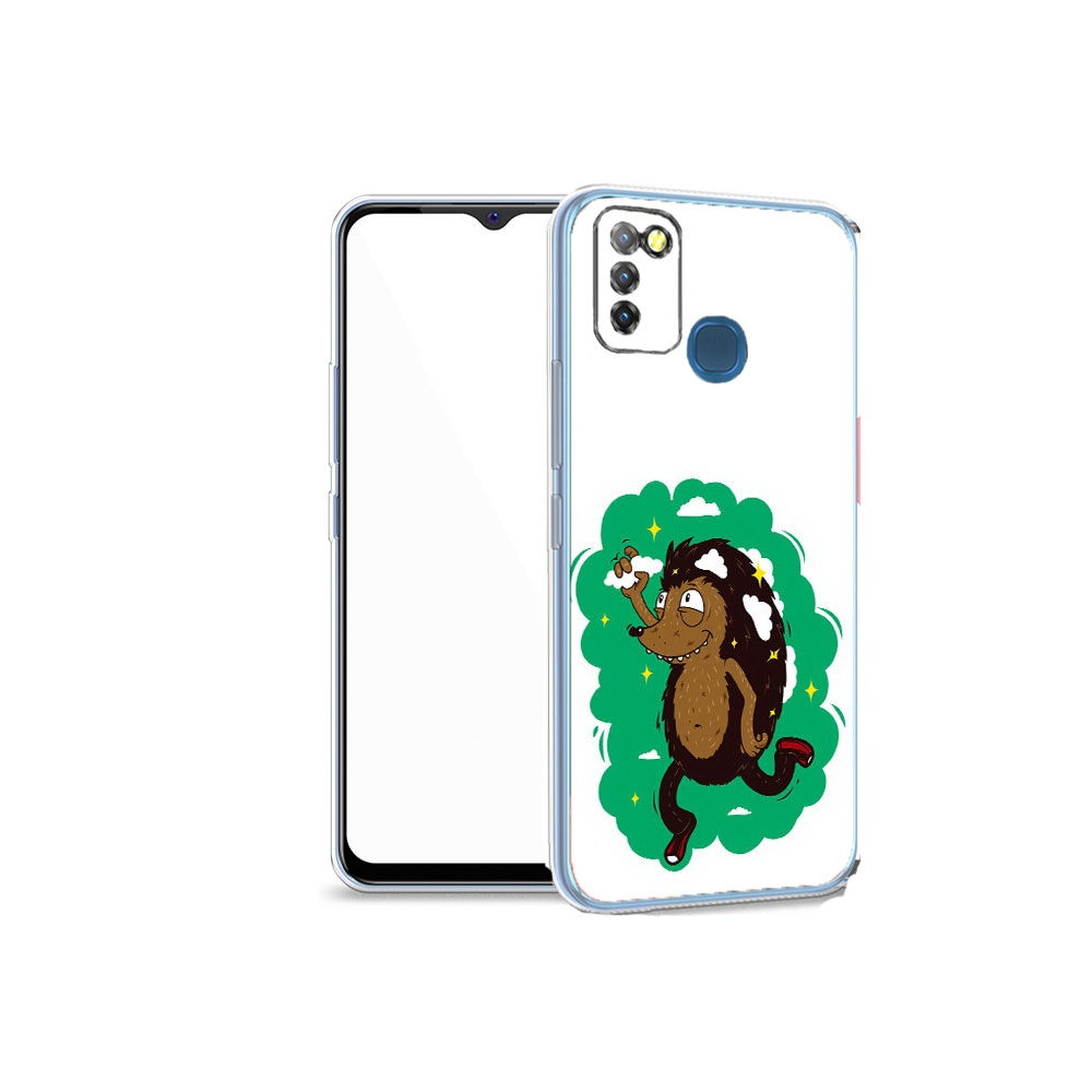

Чехол MyPads Tocco для Infinix Hot 10 Lite Ежик в облаках, Прозрачный, Tocco