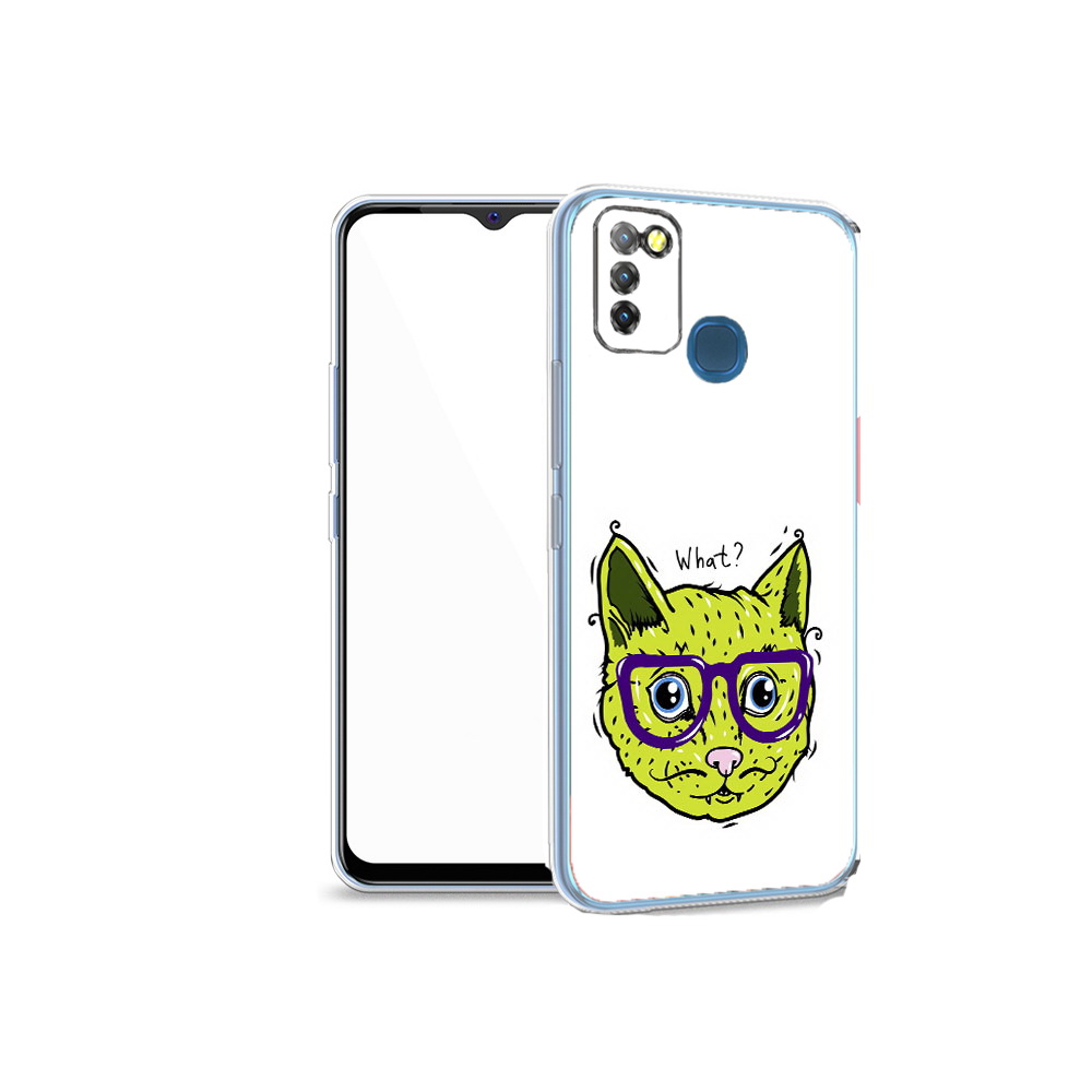 

Чехол MyPads Tocco для Infinix Hot 10 Lite Зеленый кот, Прозрачный, Tocco