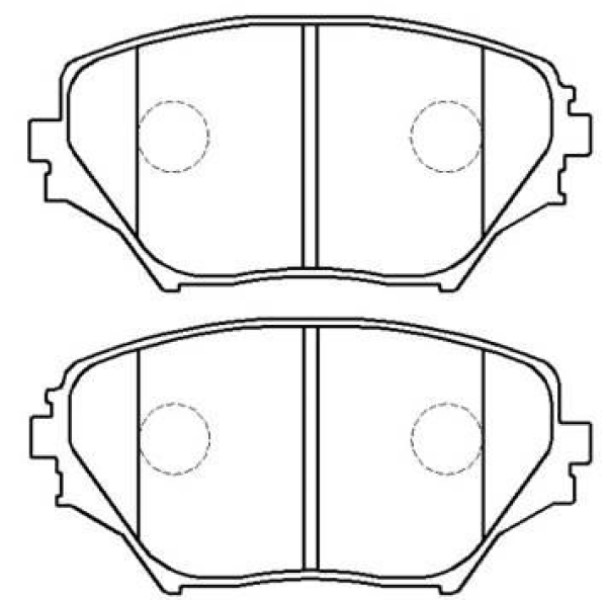 

Колодки тормозные дисковые передн TOYOTA: RAV 4 00-05