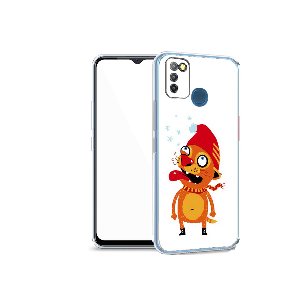

Чехол MyPads Tocco для Infinix Hot 10 Lite Зимний кот, Прозрачный, Tocco