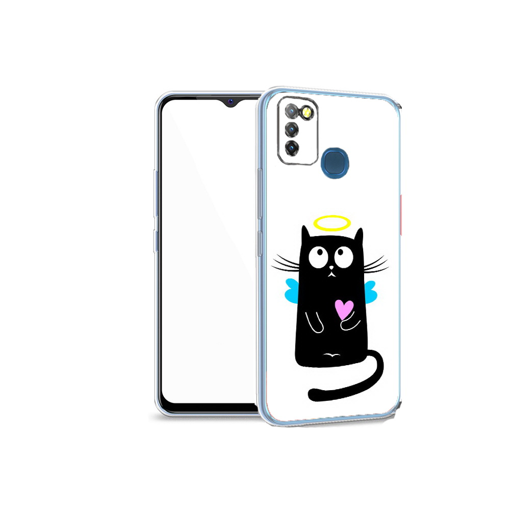 

Чехол MyPads Tocco для Infinix Hot 10 Lite Кот ангелок, Прозрачный, Tocco