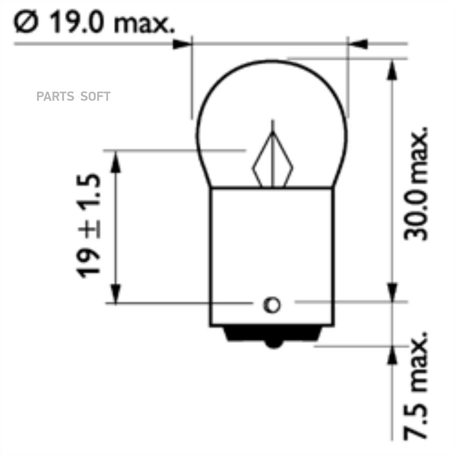 Лампа R5W 24V-5W (BA15s) MasterLife