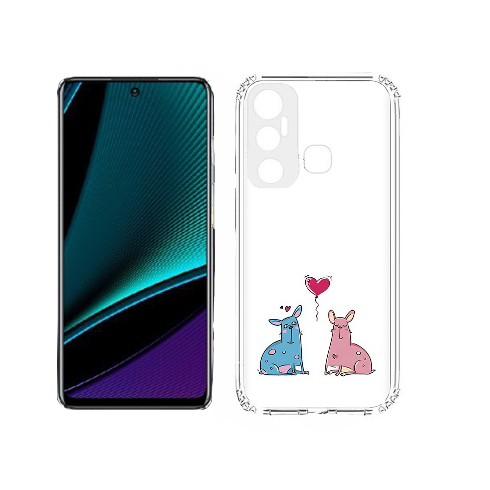 

Чехол MyPads Tocco для Infinix Hot 11s Лама любовь, Прозрачный, Tocco