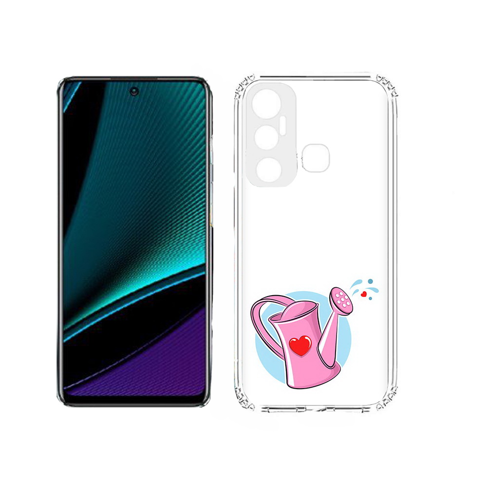 

Чехол MyPads Tocco для Infinix Hot 11s Лейка любви 14 февраля, Прозрачный, Tocco