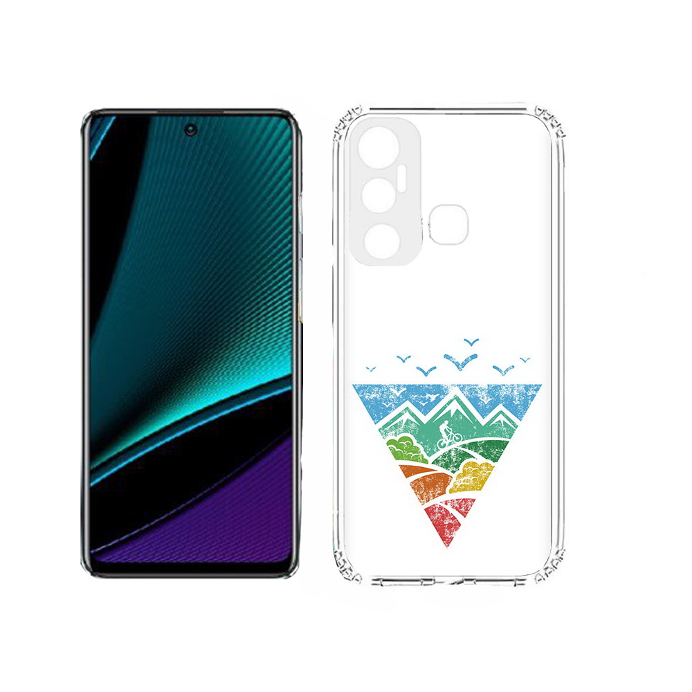 

Чехол MyPads Tocco для Infinix Hot 11s Лес земля море чайки, Прозрачный, Tocco
