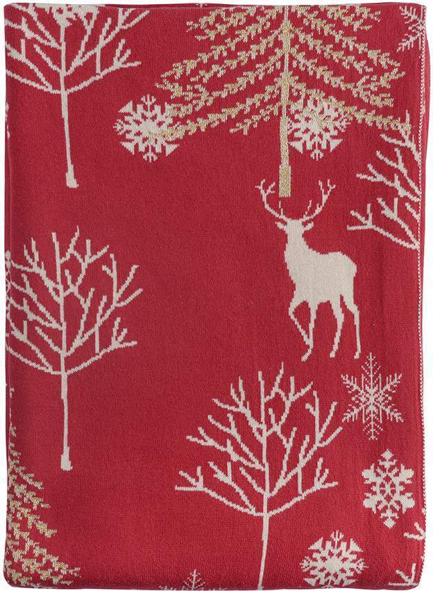 

Плед из хлопка с новогодним рисунком Winter fairytale Tkano TK22-TH0005