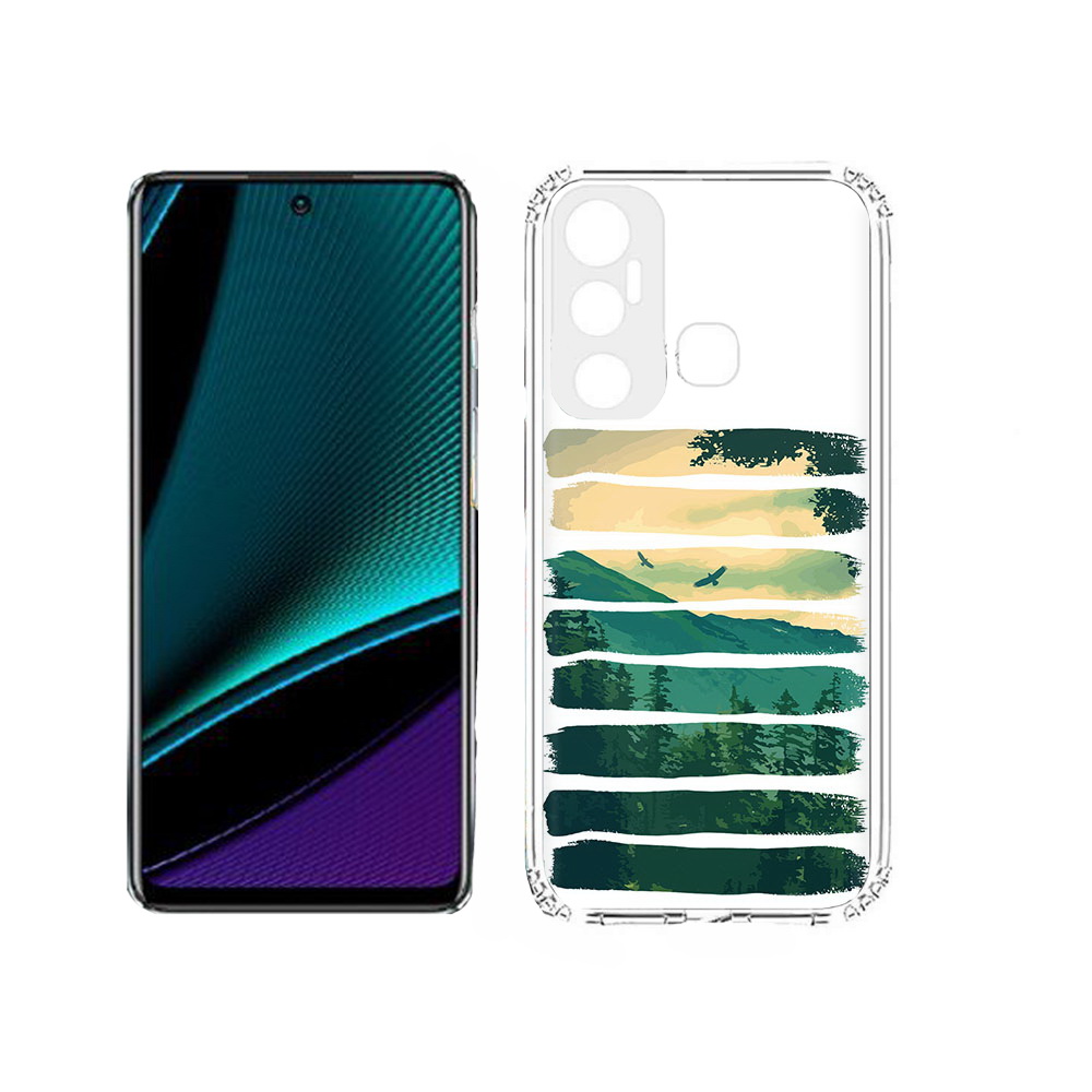 

Чехол MyPads Tocco для Infinix Hot 11s Лесная чаща, Прозрачный, Tocco
