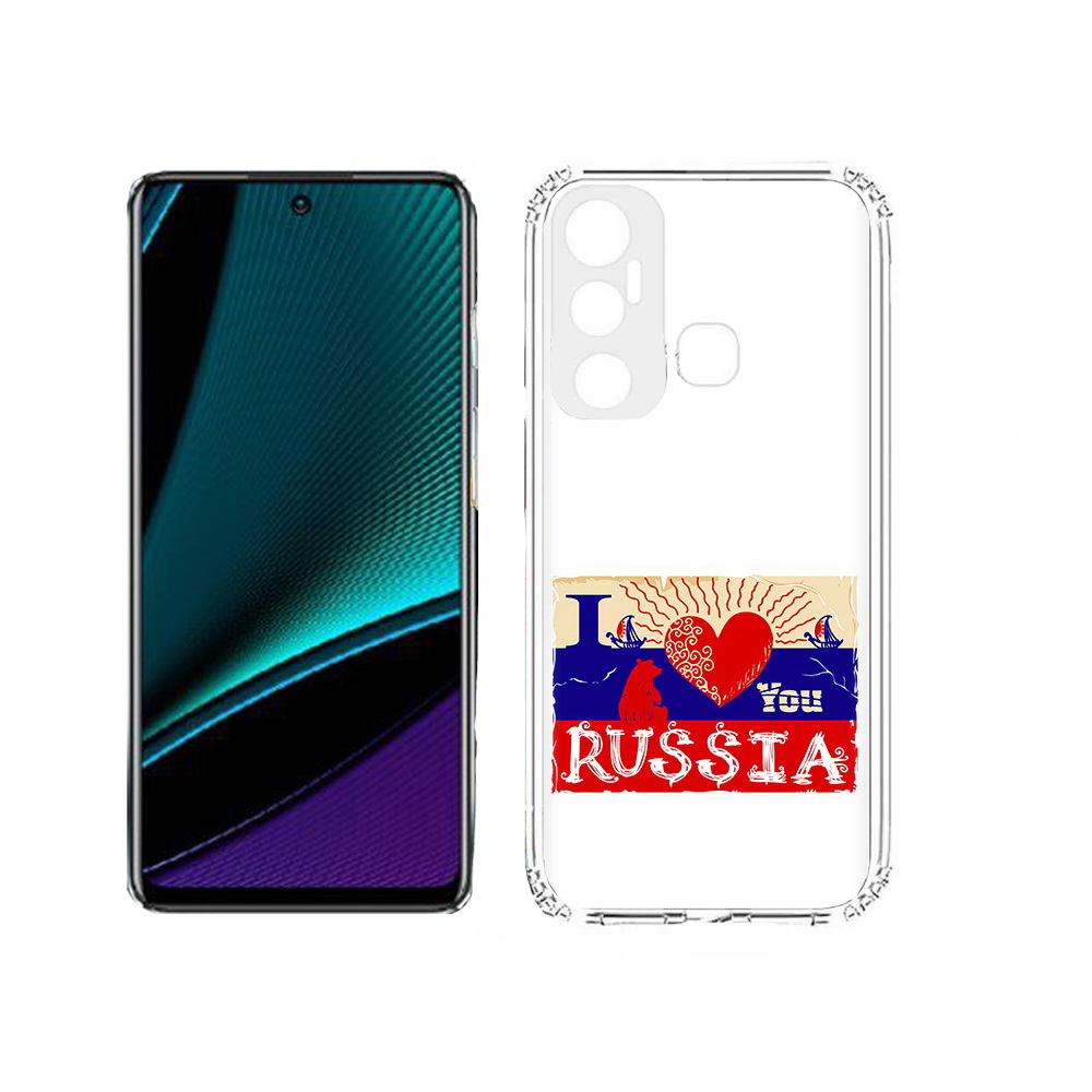

Чехол MyPads Tocco для Infinix Hot 11s Люблю Россию, Прозрачный, Tocco