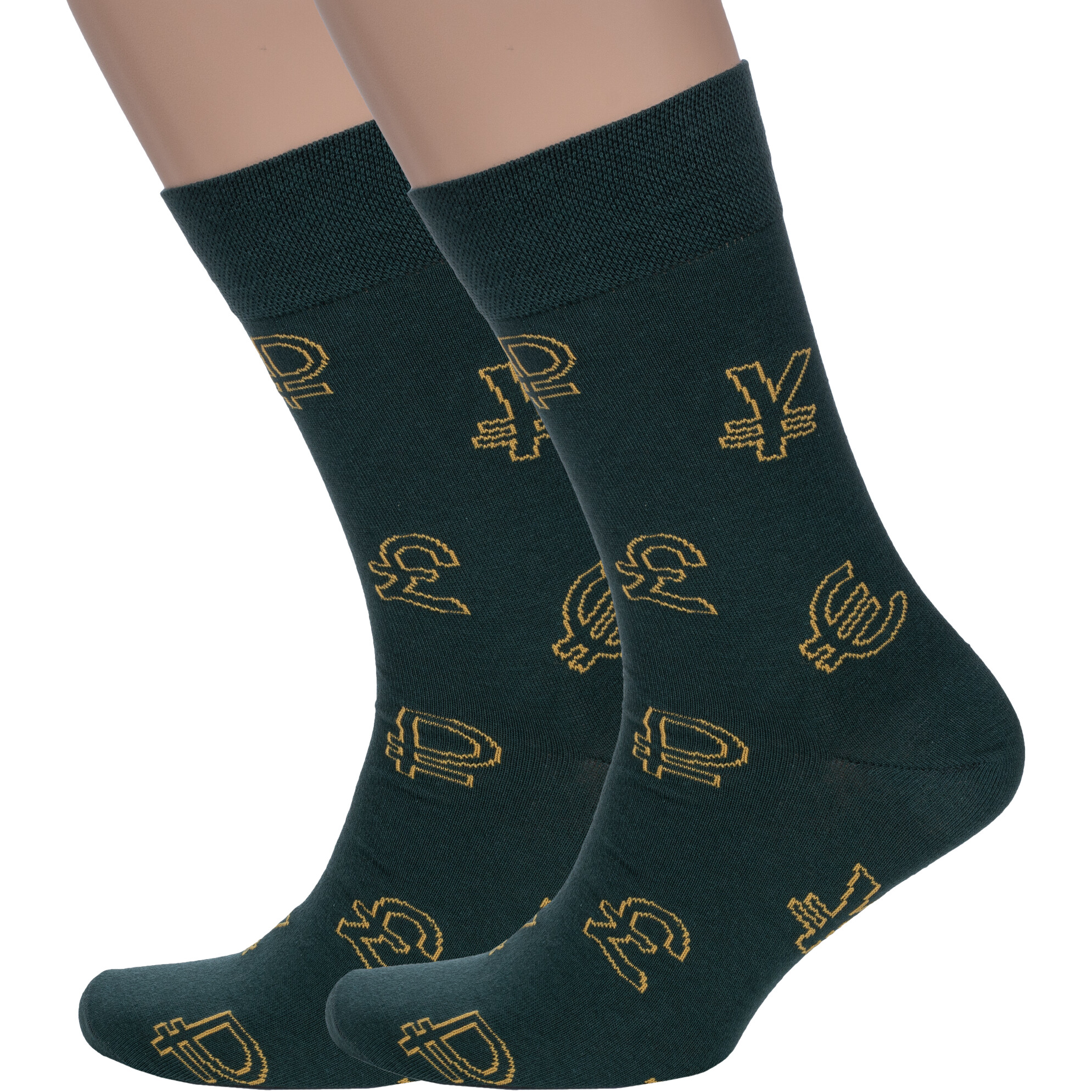 Комплект носков мужской MoscowSocksClub 2-nm-585 бутылочно-зеленые, 25