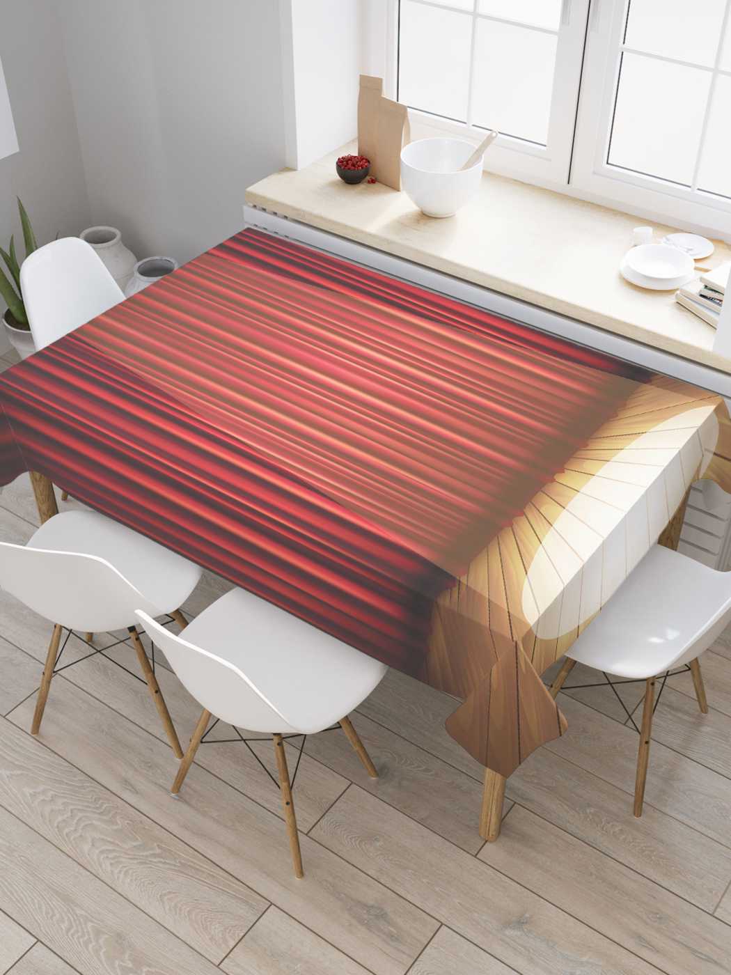 

Скатерть прямоугольная JoyArty "Пустая сцена" из сатена, 180x145 см, Красный, Пустая сцена