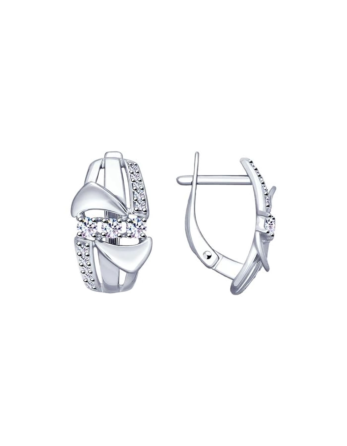 

Серьги из серебра TEO MAORI 894022935, фианит, 894022935