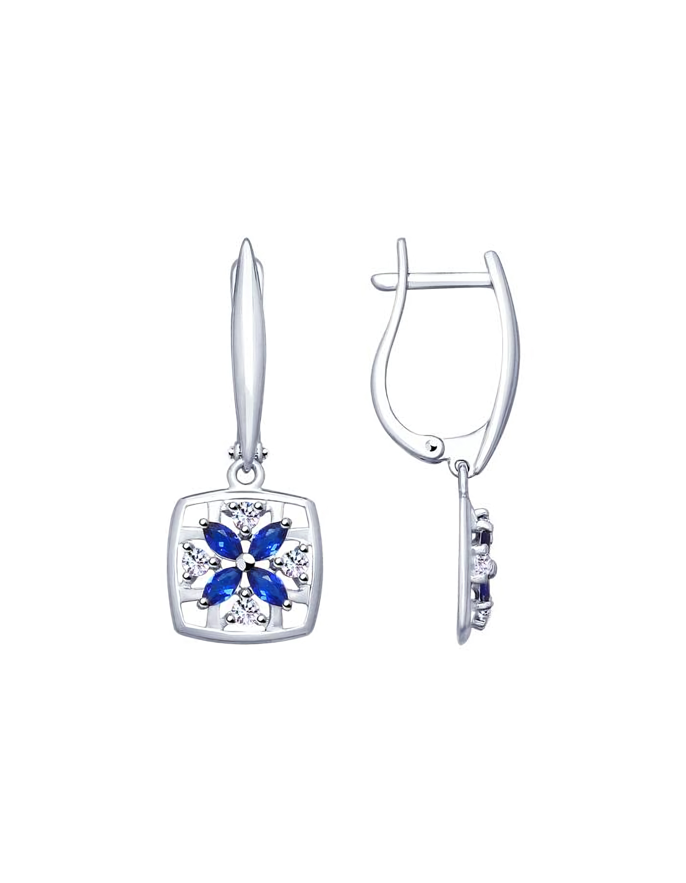 

Серьги подвески из серебра TEO MAORI 894022939, фианит, 894022939