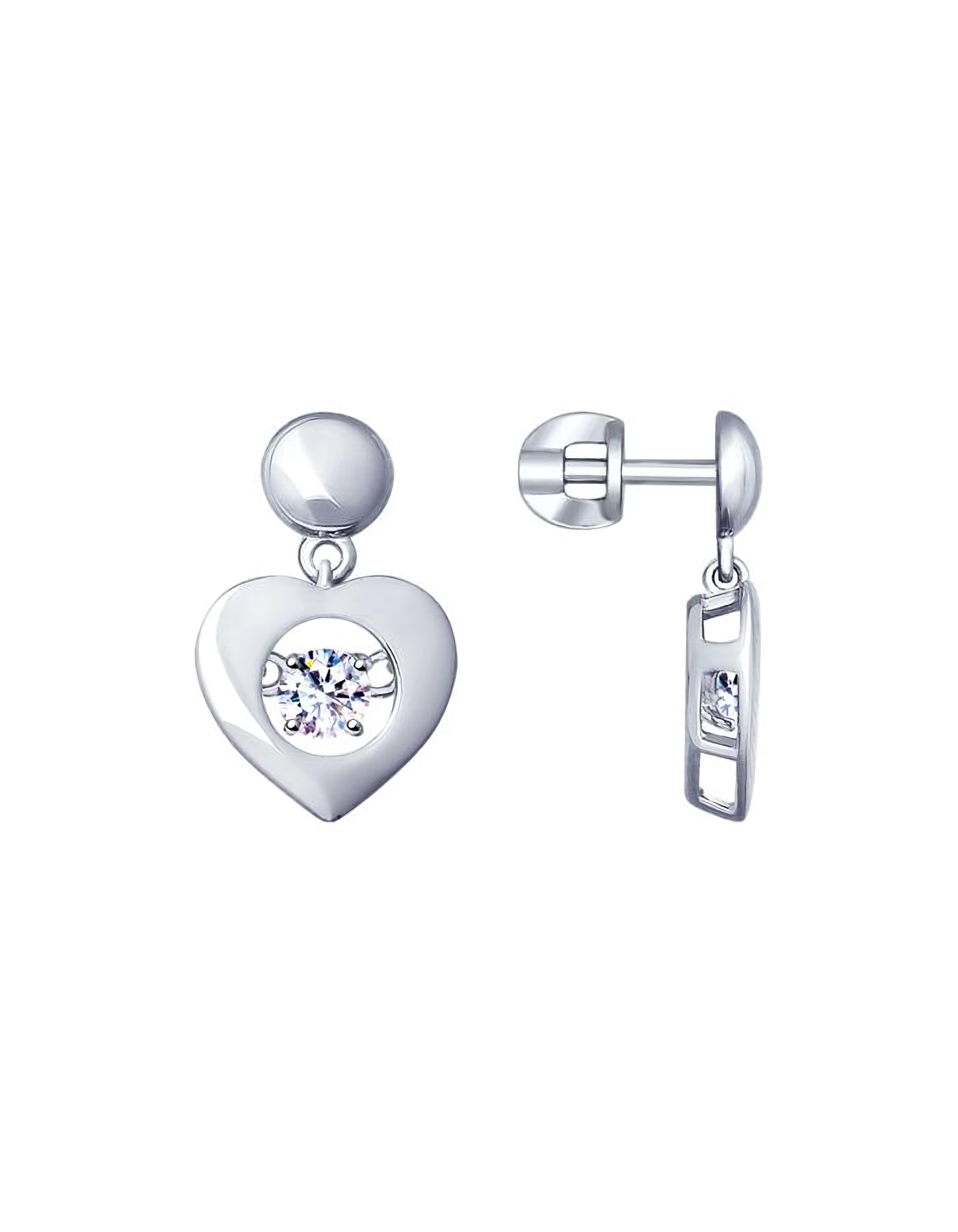 

Серьги пусеты из серебра TEO MAORI 894022957, фианит, 894022957