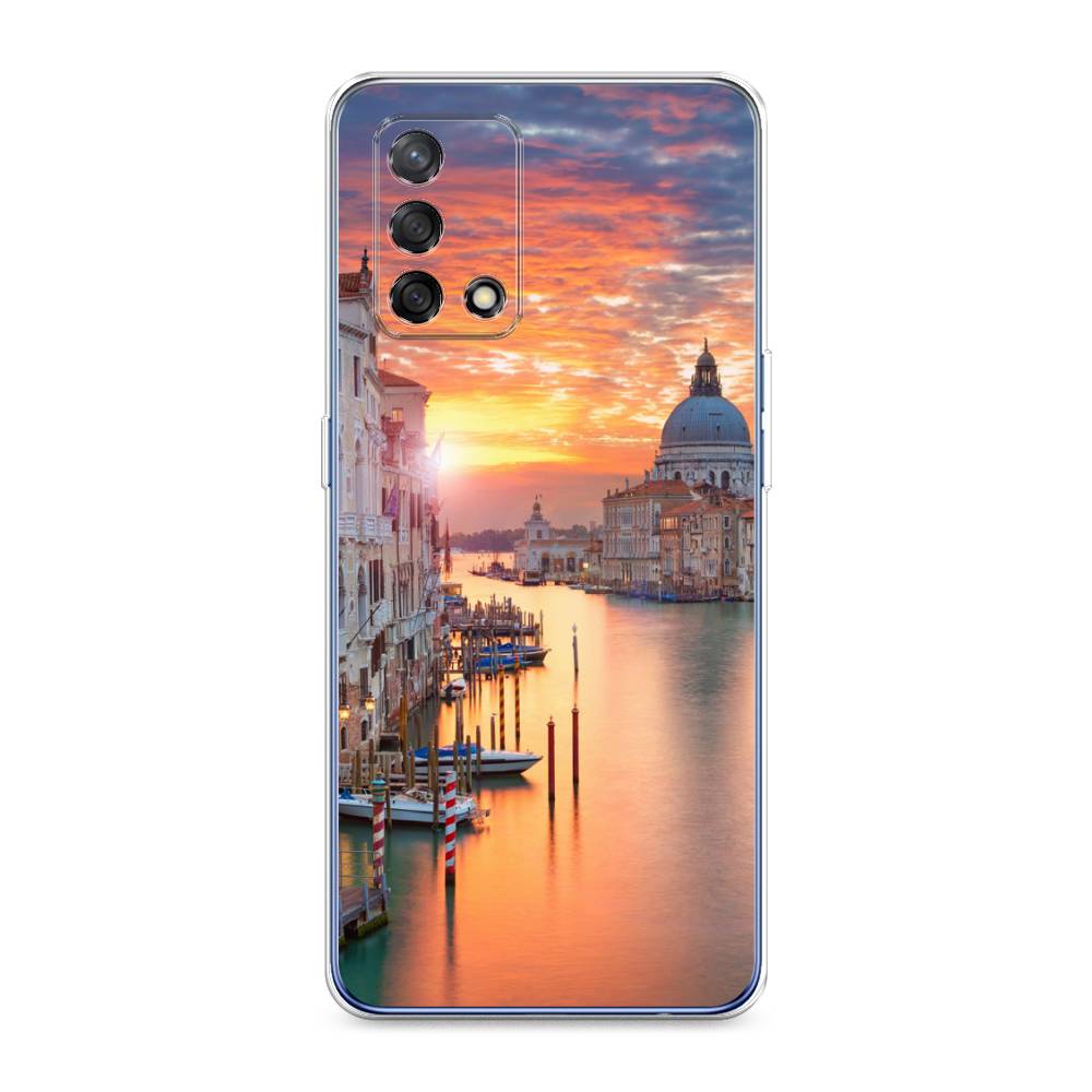 

Чехол на OPPO A74 4G "Восход 11", Розовый;оранжевый, 256050-2
