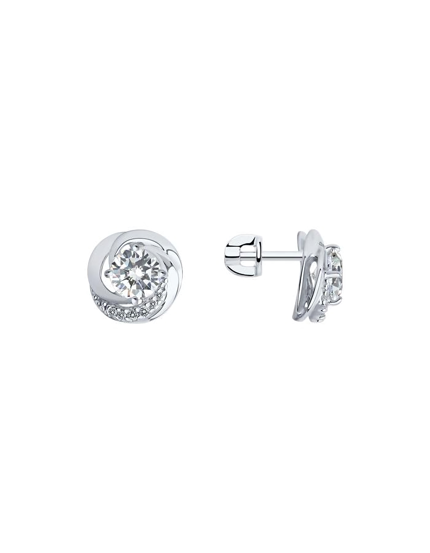 

Серьги пусеты из серебра TEO MAORI 894023003, фианит, 894023003