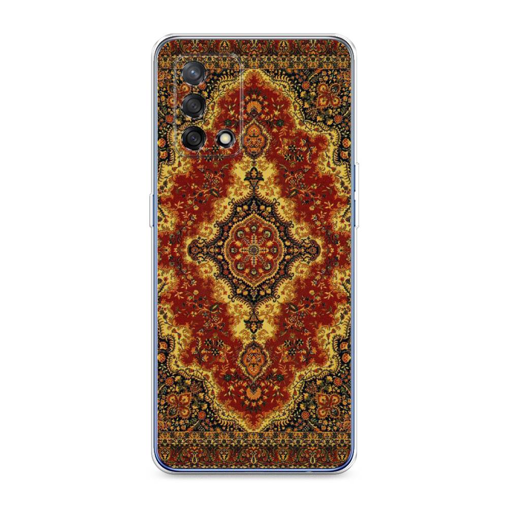 

Чехол на OPPO A74 4G "Ковер", Коричневый;золотистый;красный, 256050-3