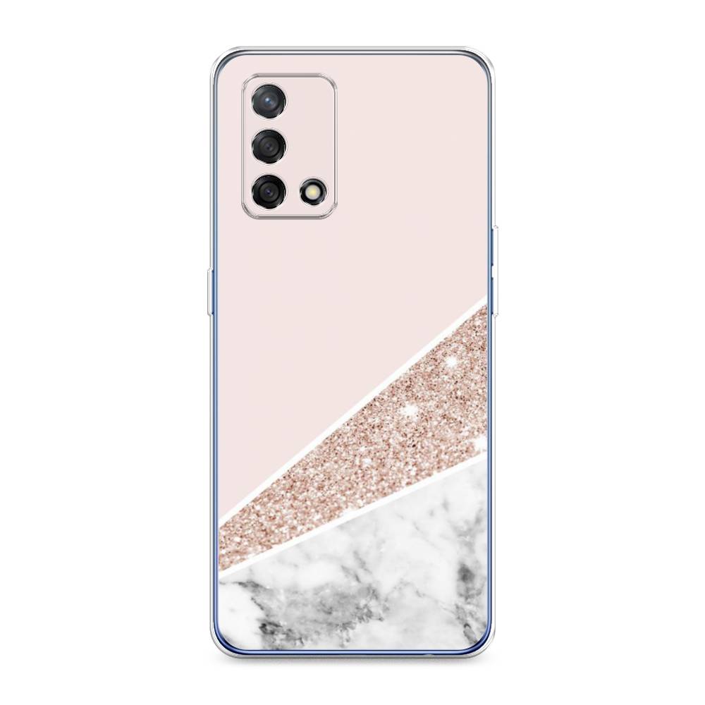 

Чехол на OPPO A74 4G "Блестящий розовый мрамор", 256050-3