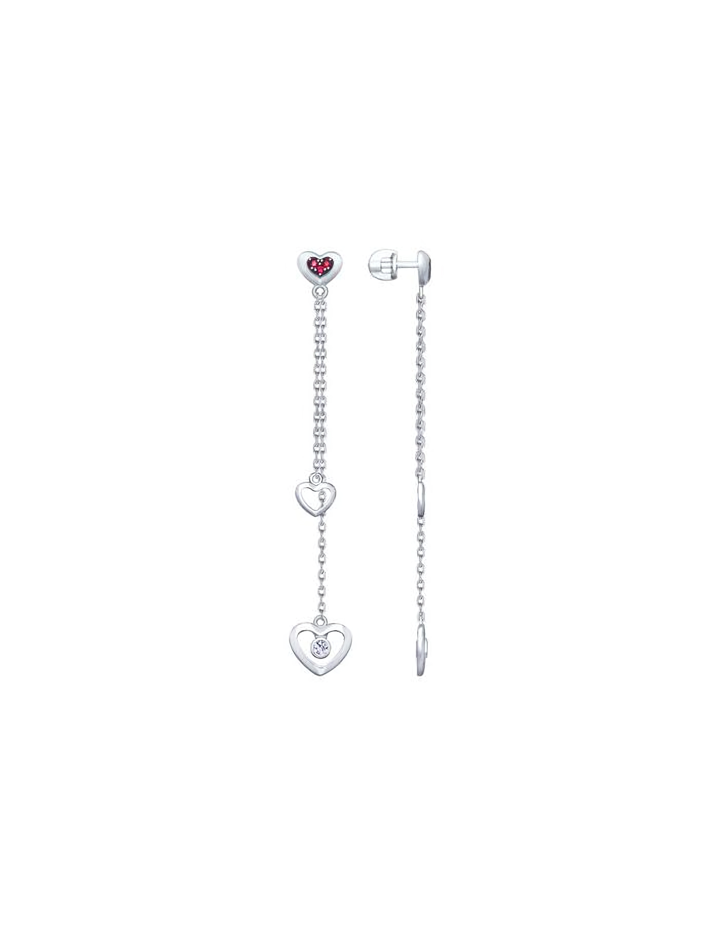 

Серьги пусеты из серебра TEO MAORI 894023096, фианит, 894023096