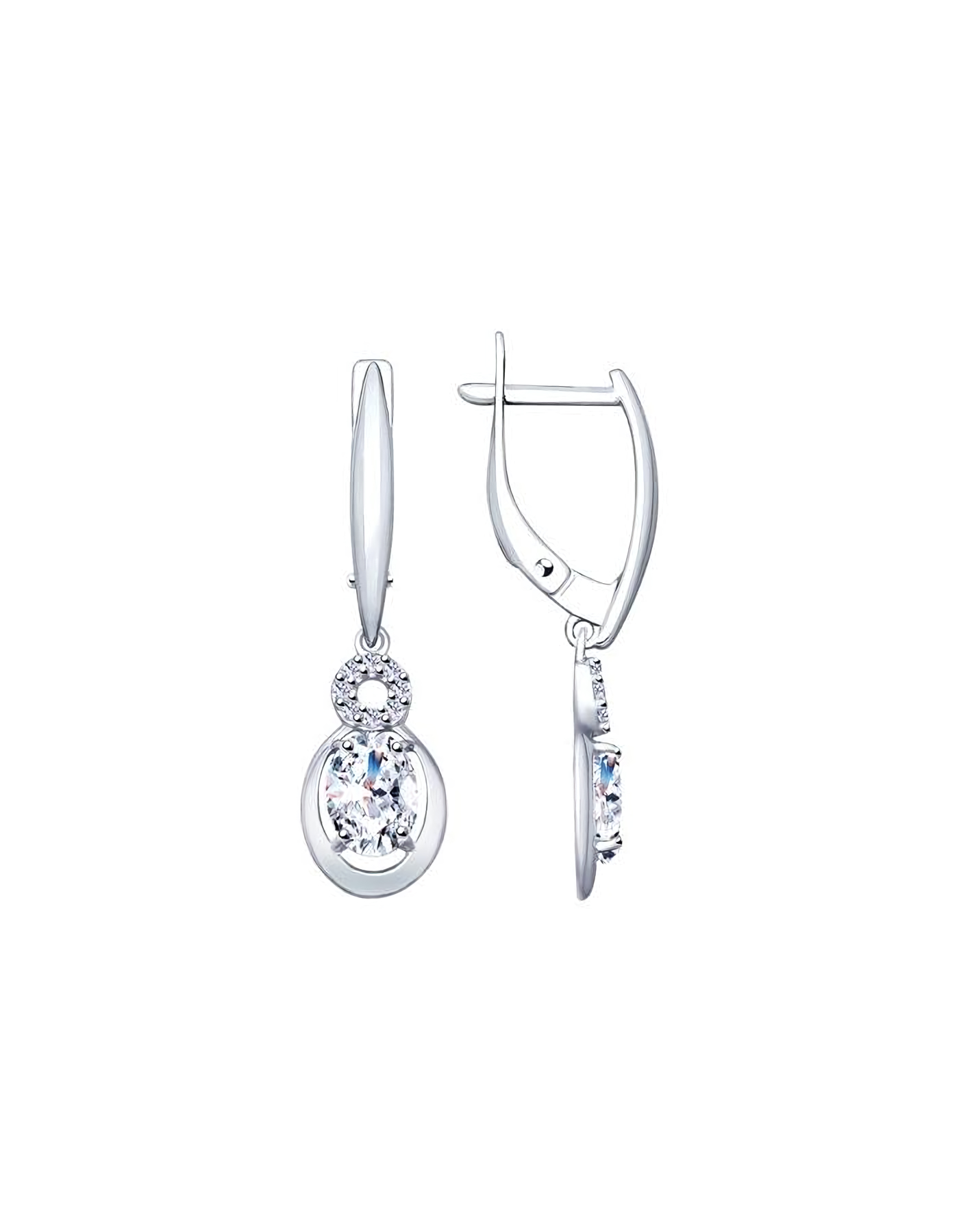 

Серьги подвески из серебра TEO MAORI 894023101, фианит, 894023101