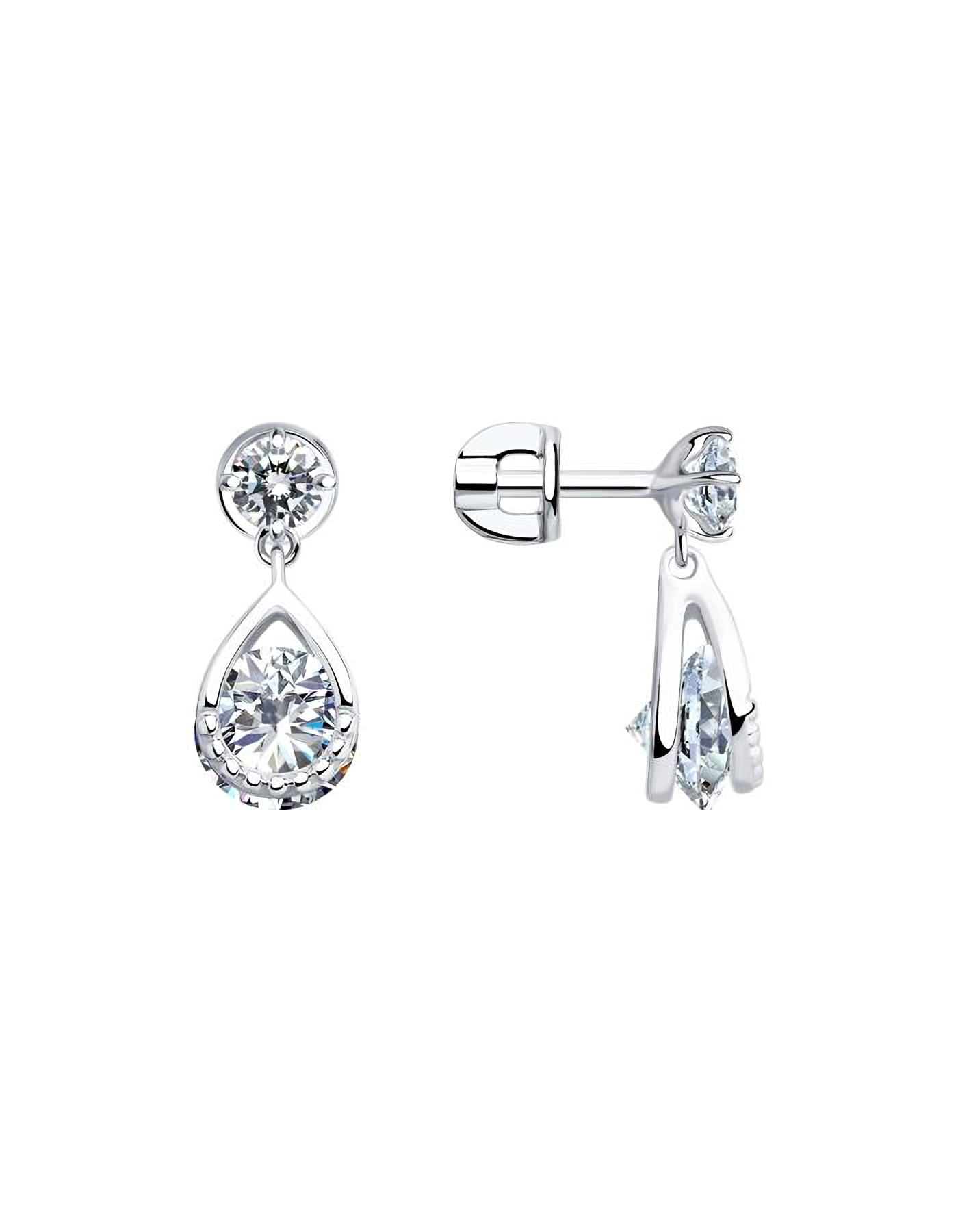 

Серьги пусеты из серебра TEO MAORI 894023189, фианит, 894023189
