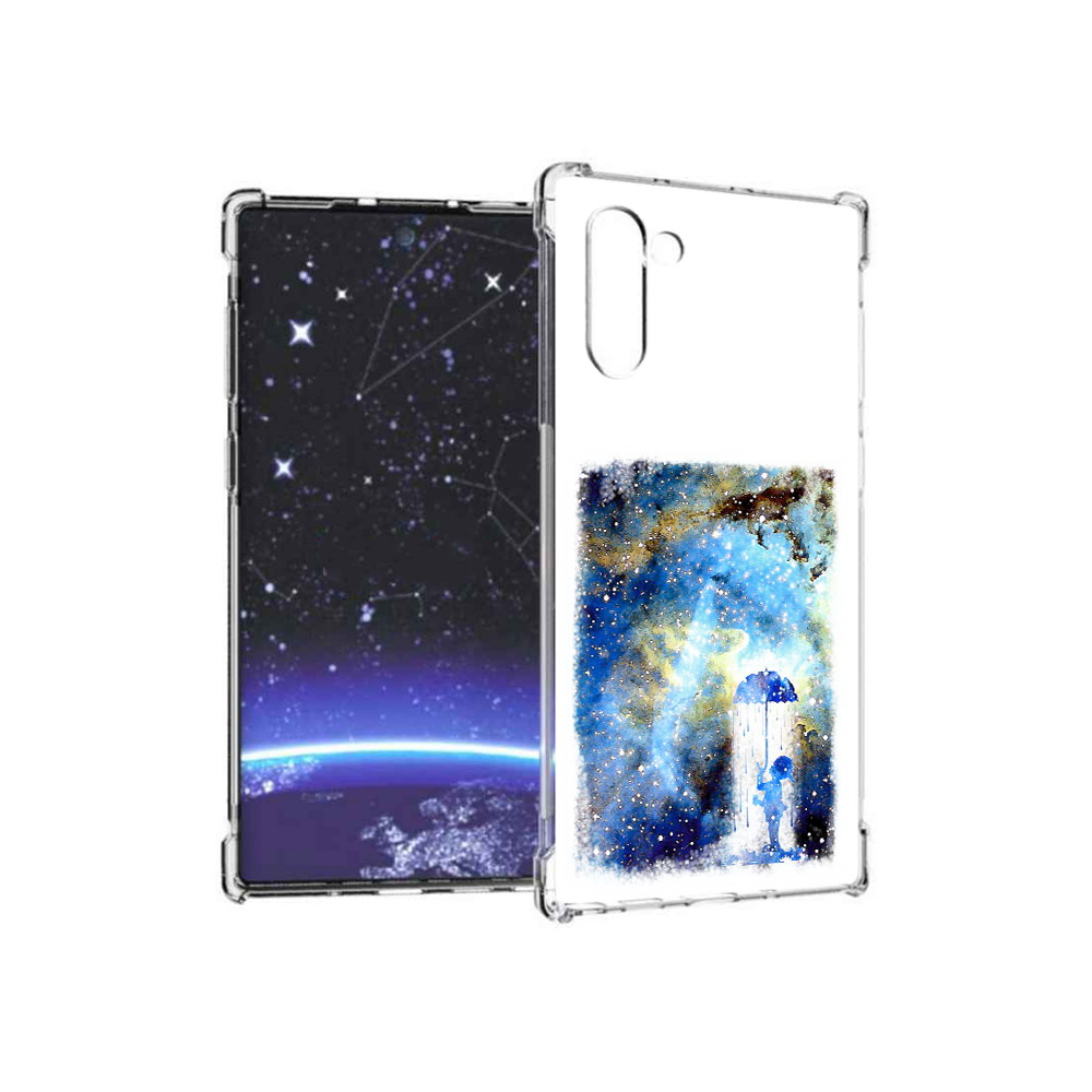 

Чехол MyPads Tocco для Samsung Galaxy Note 10 мальчик в небе (PT135782.511.455), Прозрачный, Tocco