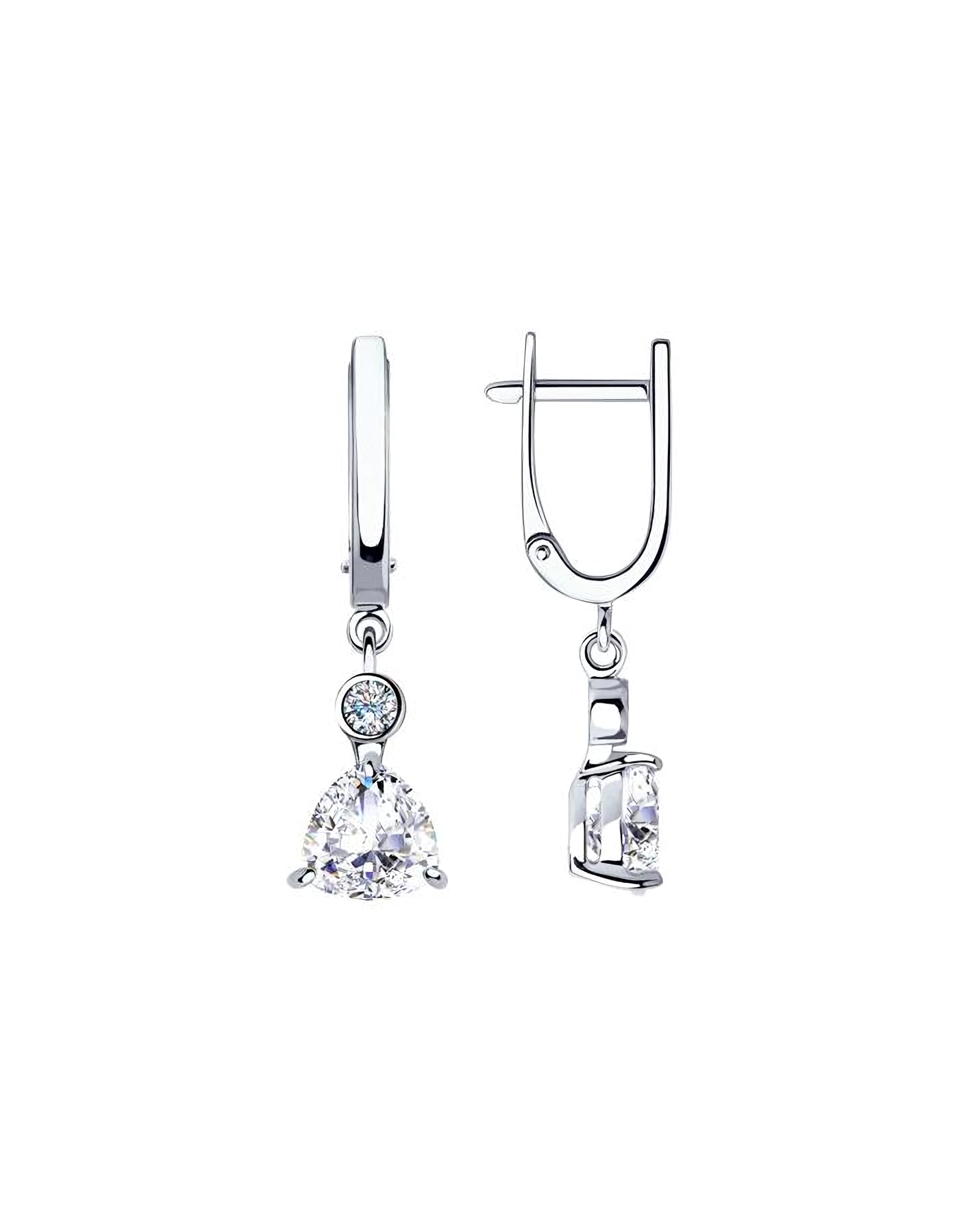 

Серьги подвески из серебра TEO MAORI 894023388, фианит, 894023388