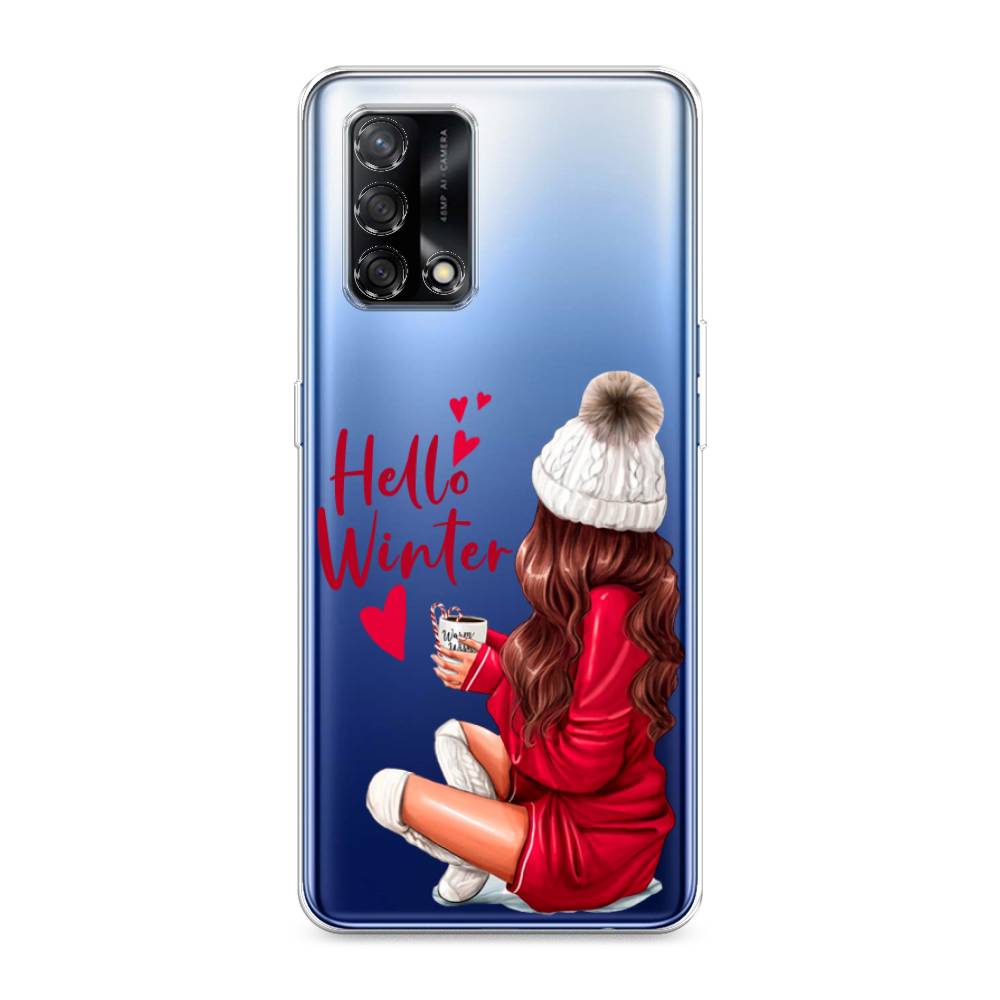 

Чехол на OPPO A74 4G "Hello winter", Красный;белый;коричневый, 256050-5