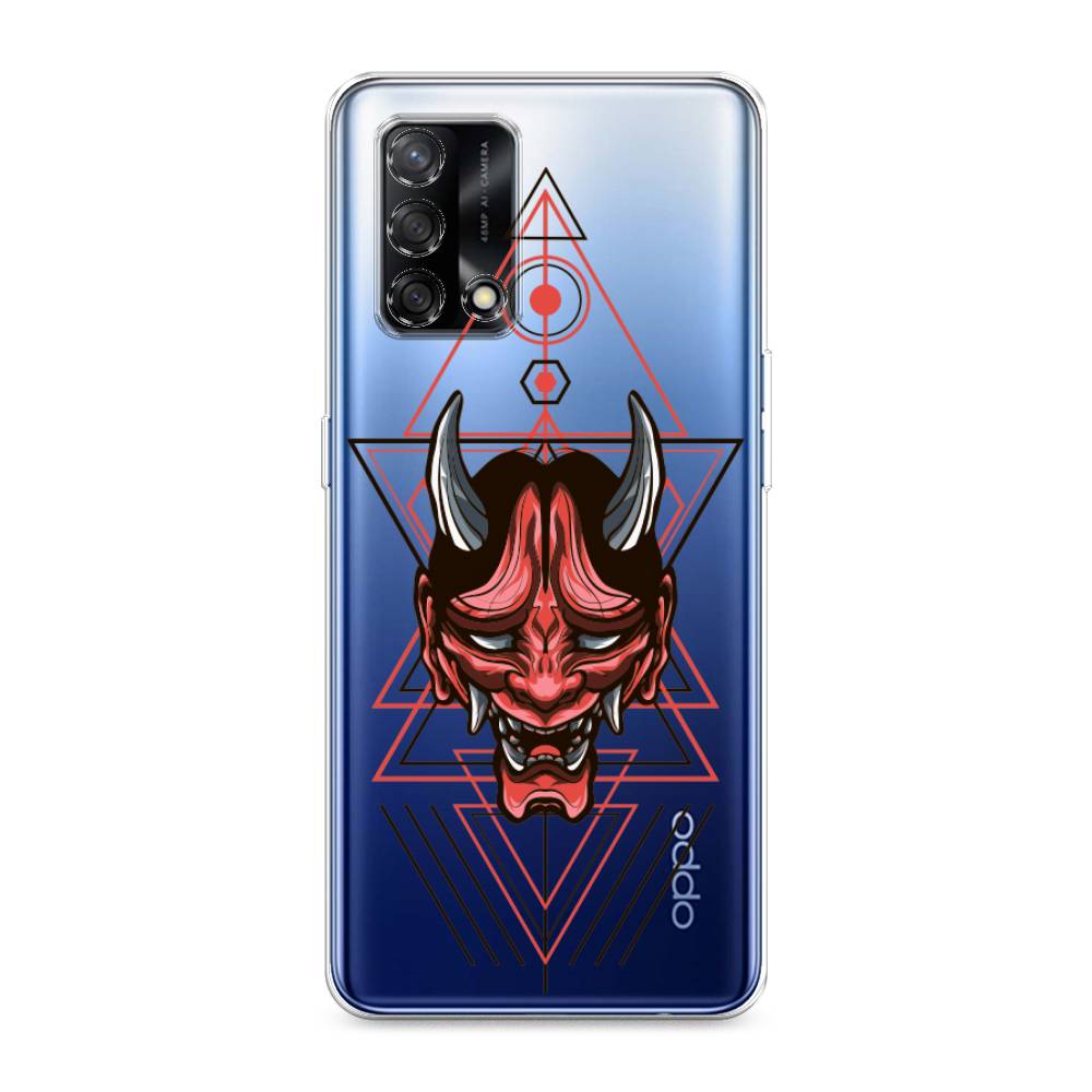

Чехол на OPPO A74 4G "Hanya Oni mask", Серый;красный;черный, 256050-4