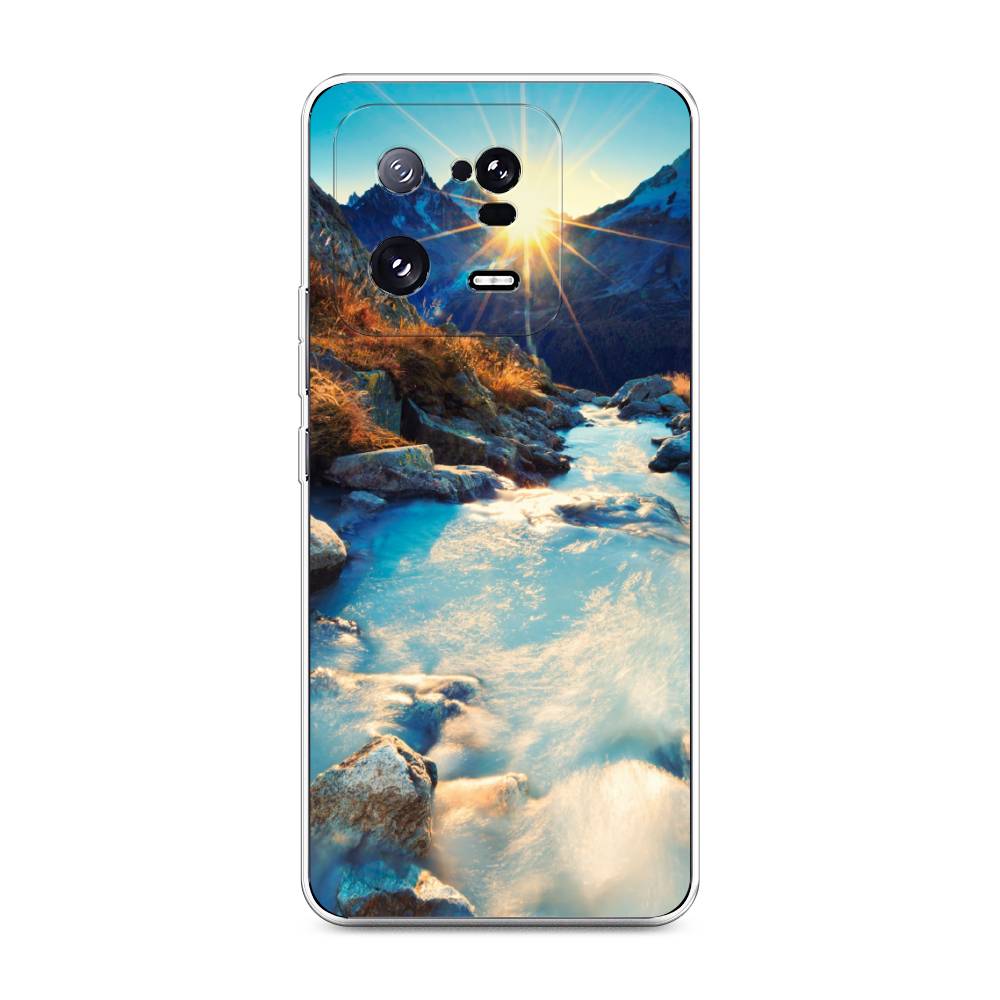 

Чехол Awog на Xiaomi 13 Pro 5G "Восход 7", Коричневый;белый;голубой, 317350-4