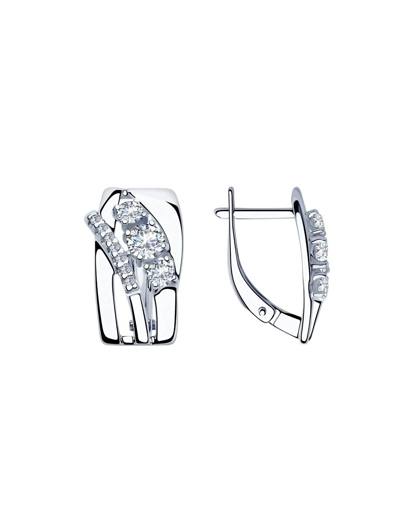 

Серьги из серебра TEO MAORI 894023455, фианит, 894023455