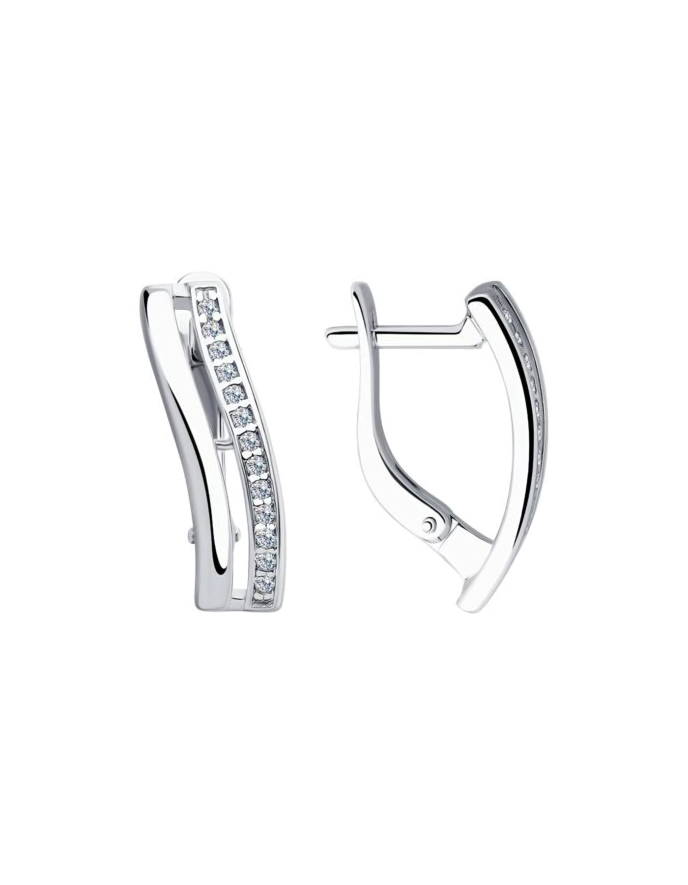 

Серьги из серебра TEO MAORI 894023463, фианит, 894023463