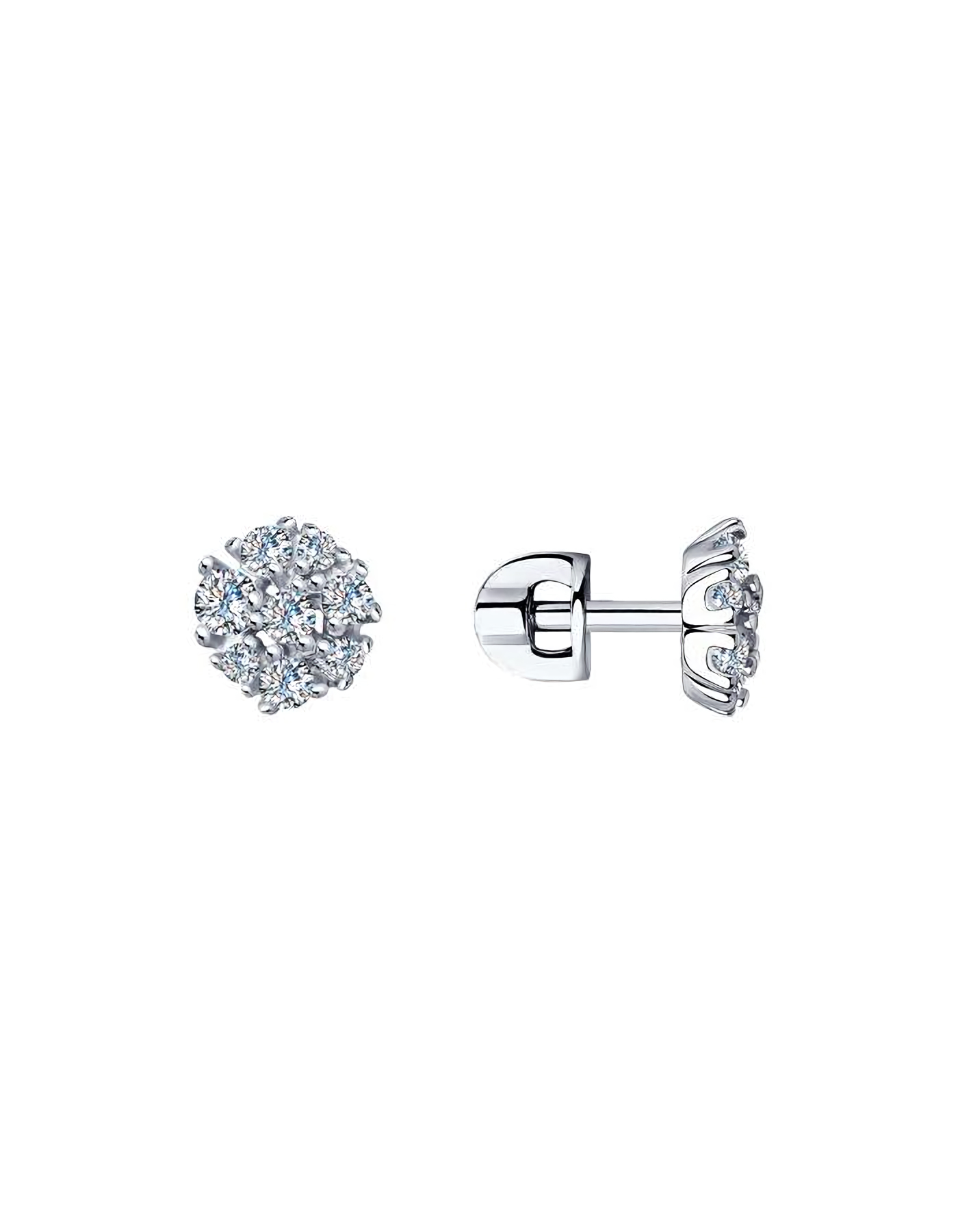 

Серьги пусеты из серебра TEO MAORI 894023547, фианит, 894023547