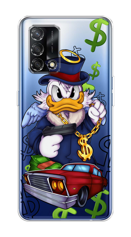 

Чехол на OPPO A74 4G "Scrooge McDuck with a Gold Chain", Красный;синий;белый, 256050-6