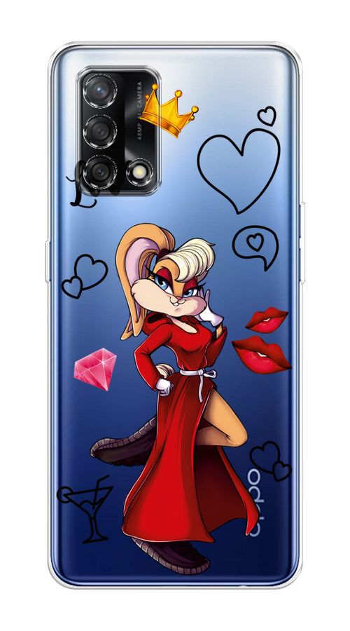 

Чехол на OPPO A74 4G "Rich Lola Bunny", Красный;бежевый;оранжевый, 256050-6