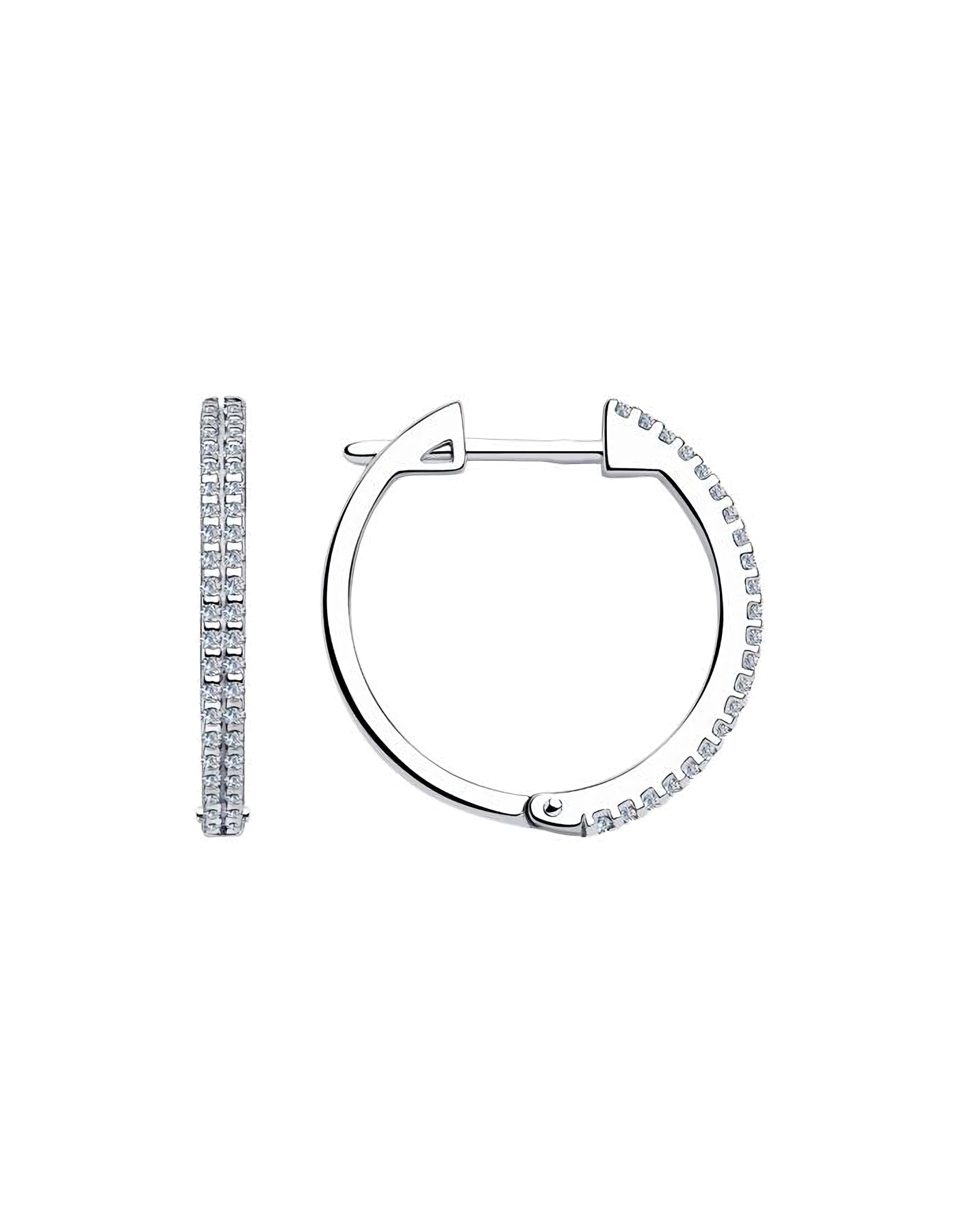 

Серьги конго из серебра TEO MAORI 894023586, фианит, 894023586