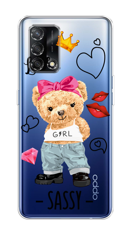 

Чехол на OPPO A74 4G "Sugar Mommy", Голубой;белый;розовый, 256050-6