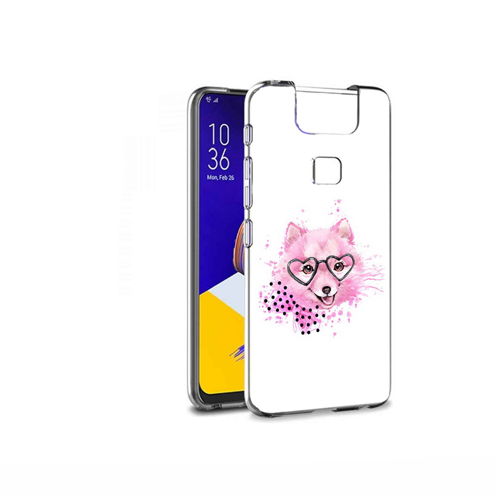 

Чехол MyPads Tocco для Asus ZenFone 6 (ZS630KL) розовый волченок, Прозрачный, Tocco