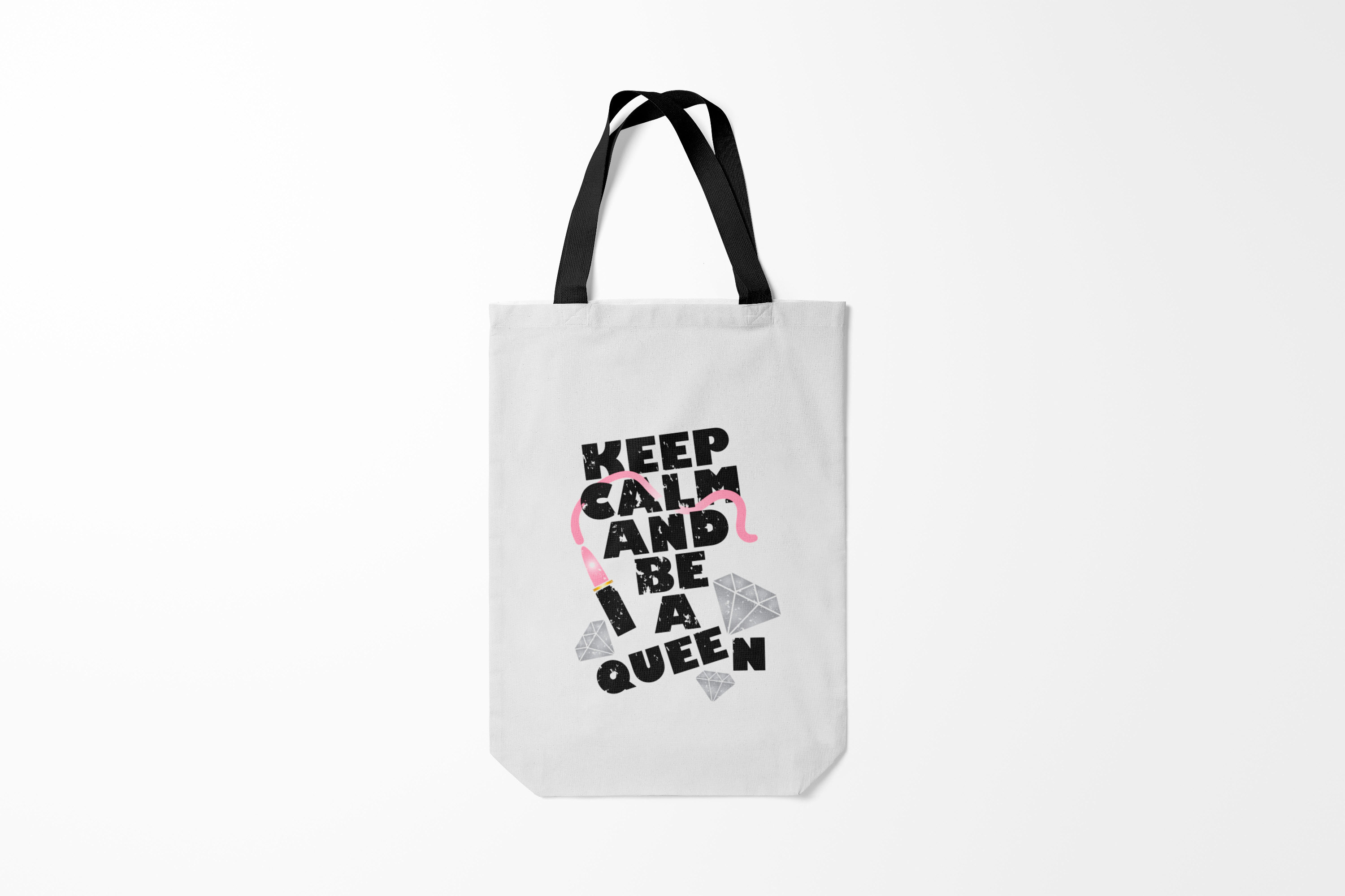 

Сумка шoппер унисекс Burnettie Keep calm and be a queen, белый, Keep calm and be a queen