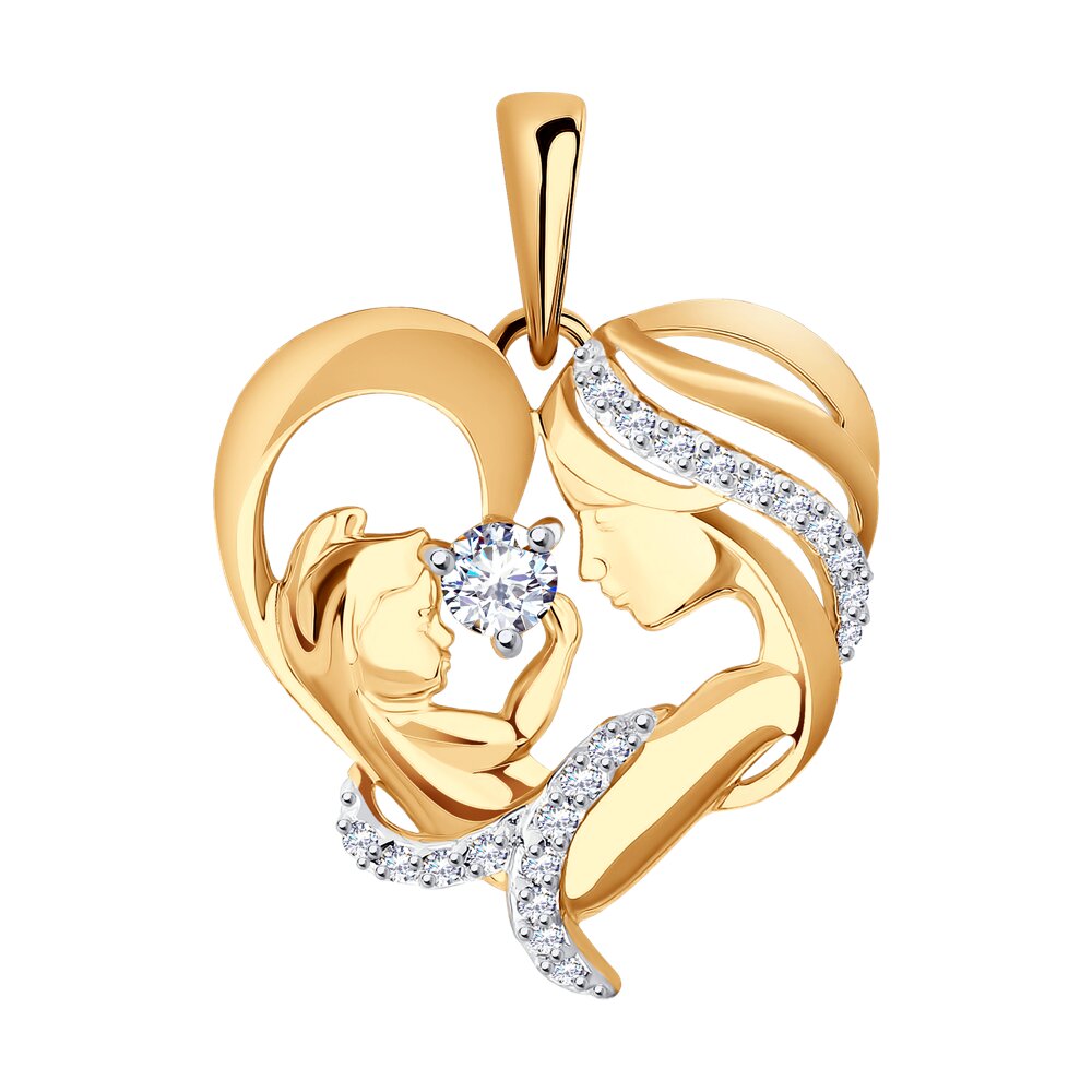 

Кулон из красного золота Diamant 31-130-02544-1, фианит, 31-130-02544-1