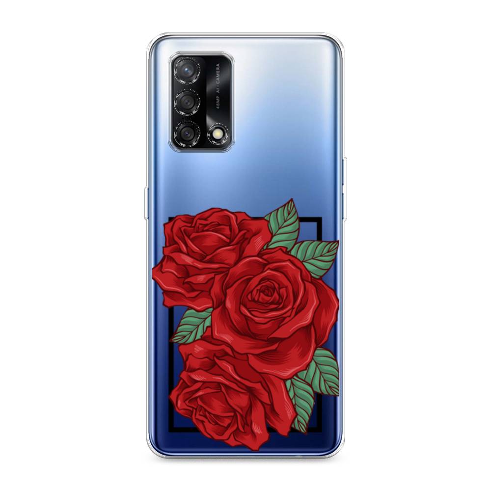 

Чехол на OPPO A74 4G "Три алые розы", Красный, 256050-2