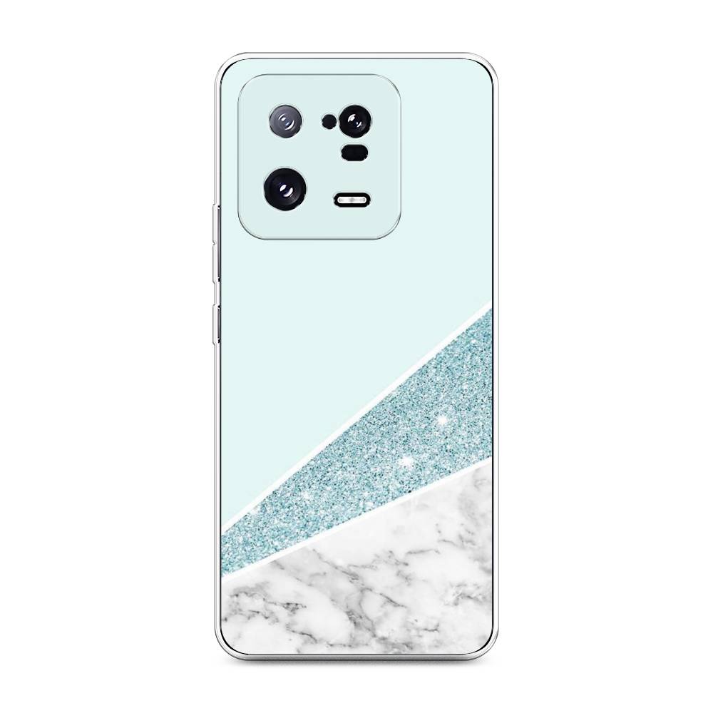 

Чехол Awog на Xiaomi 13 Pro 5G "Мрамор с голубыми блестками", Голубой;белый, 317350-3