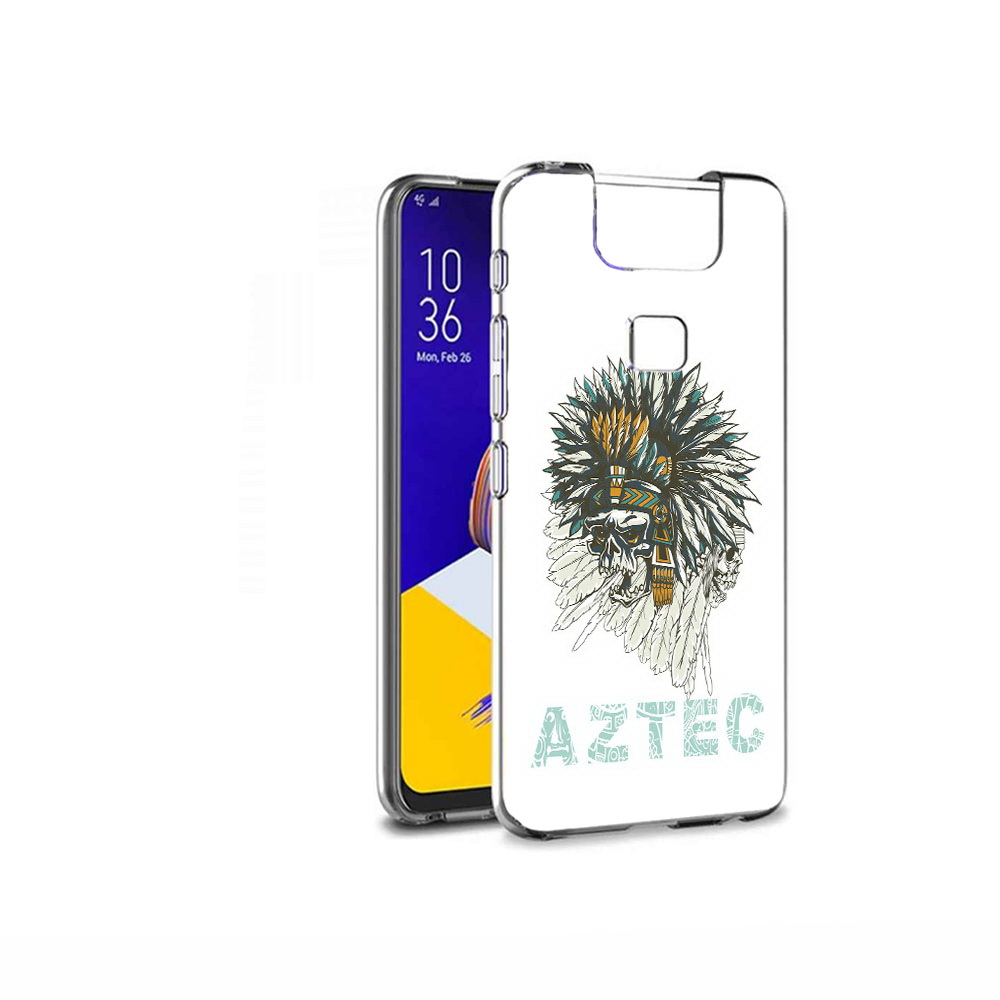Чехол MyPads Tocco для Asus ZenFone 6 (ZS630KL) скелет индеец